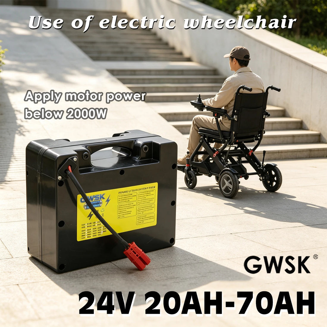 24V Rechargeable Wheelchair Battery