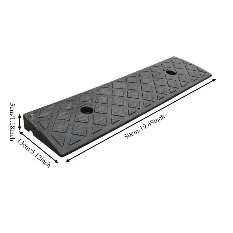 3 cm Portable Non-Slip Rubber Curb Ramp for Wheelchairs and Scooters