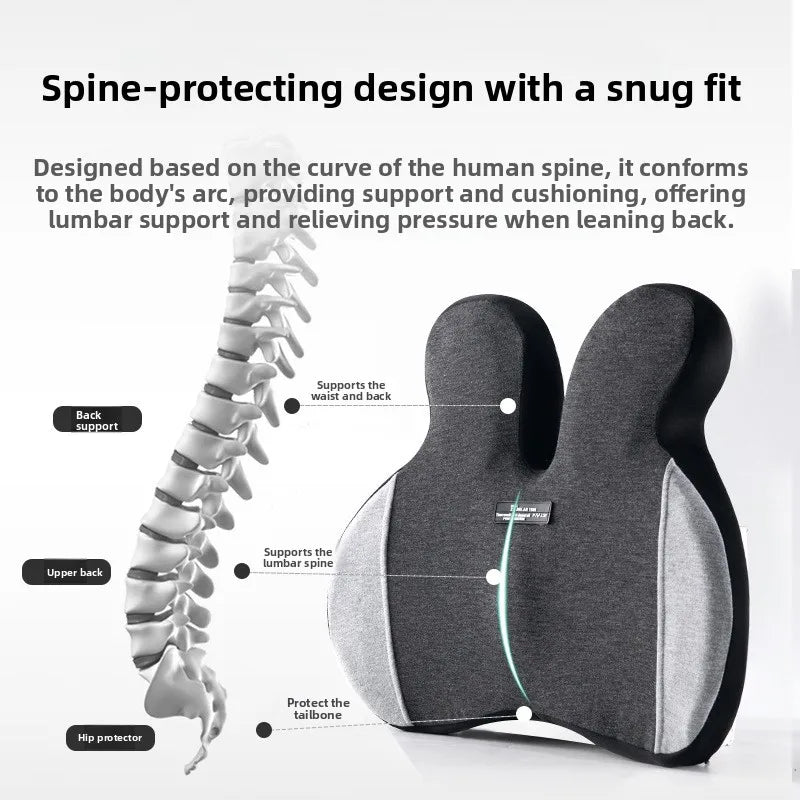 Memory Foam Back Support Cushion for Chairs and Cars