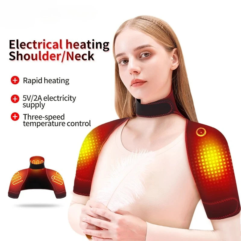 Electric Heating Massager Pad for Neck, Shoulder and Back