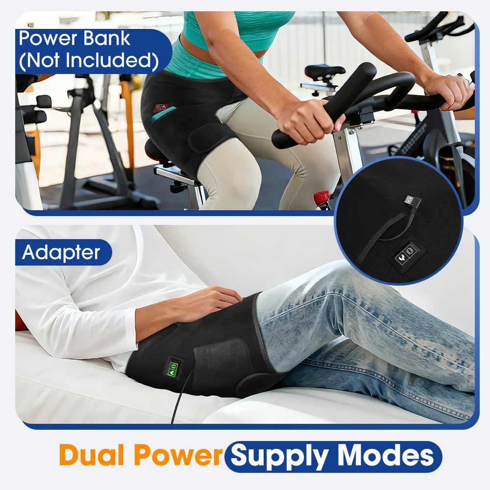 Vibration Massage Belt with Heat and LED Light