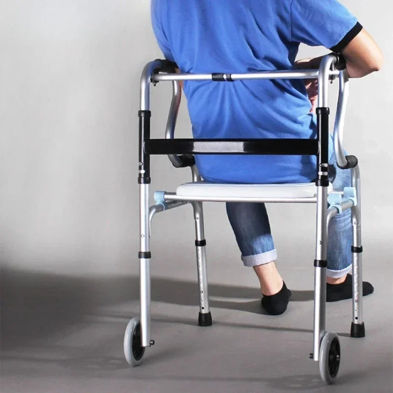 Four-Legged Walker with Cushioned Seat