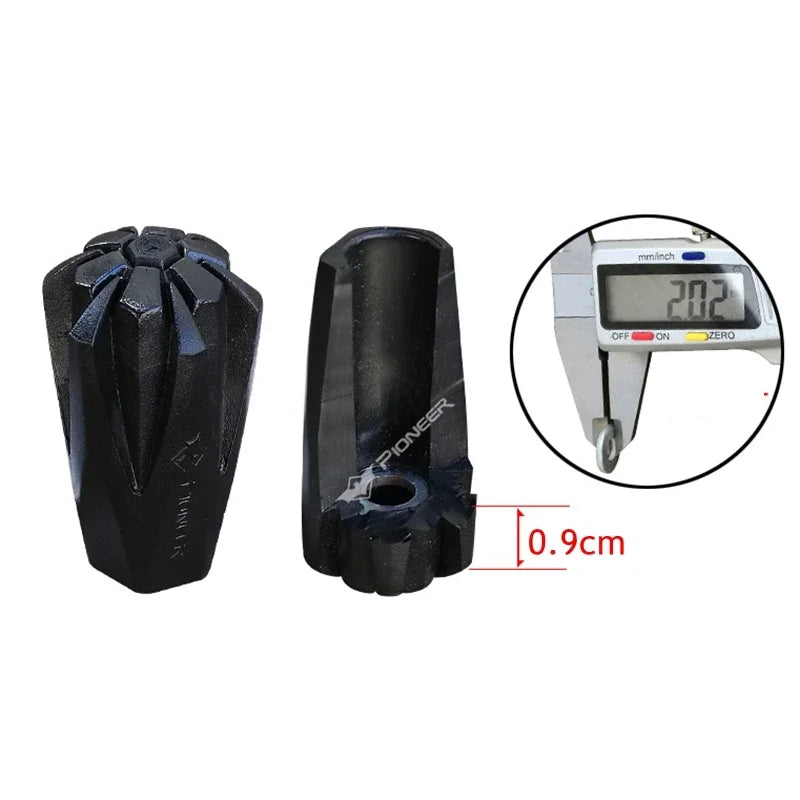 Replacement Rubber Tips for Trekking Poles and Walking Canes, 4 Pcs