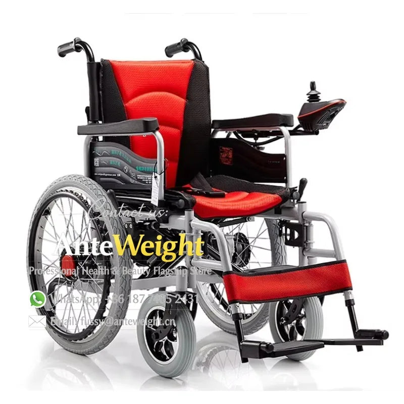 Foldable Lightweight Electric Wheelchair with Anti-Tilt Design