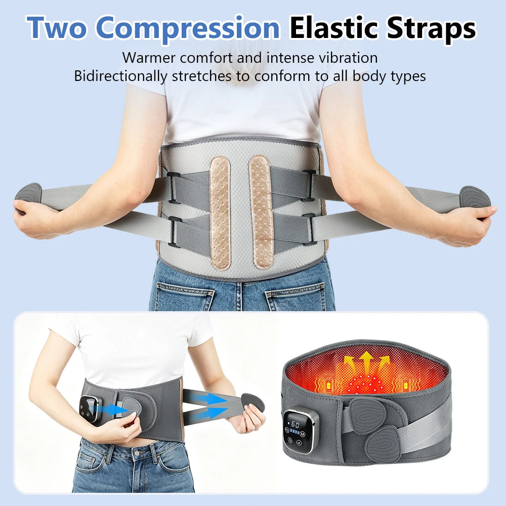 Cordless EMS Waist Belt with Heat and Vibration