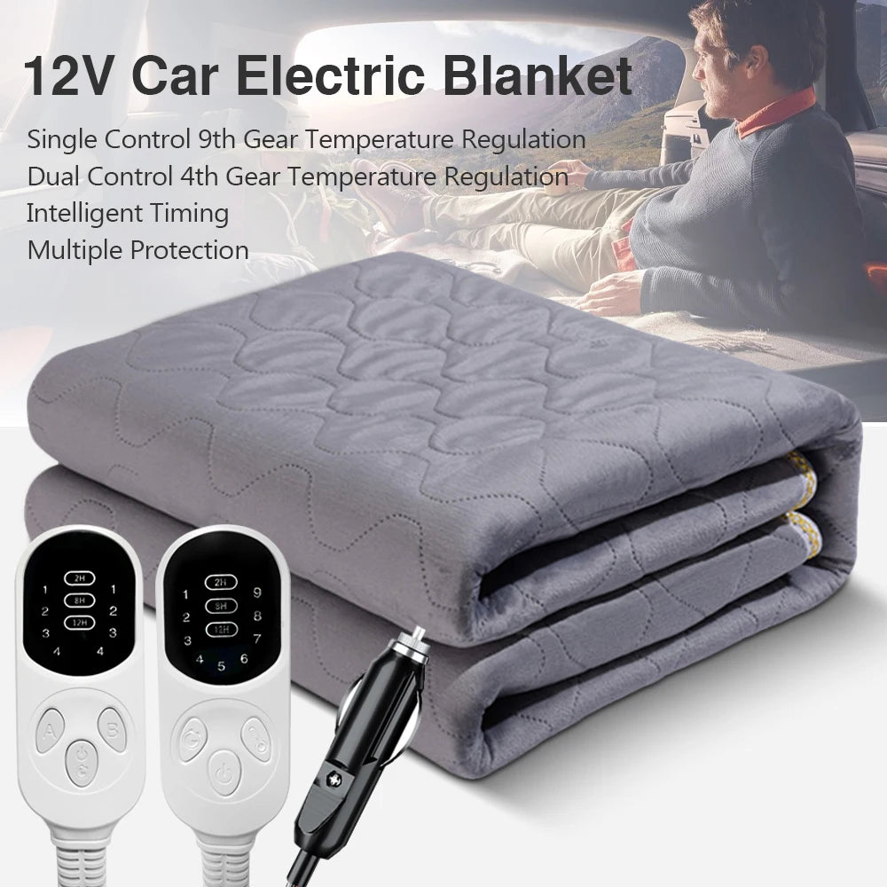 12V Car Heated Blanket for Travel