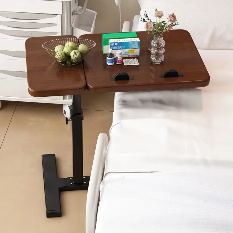 Adjustable Folding Overbed Table with Wheels