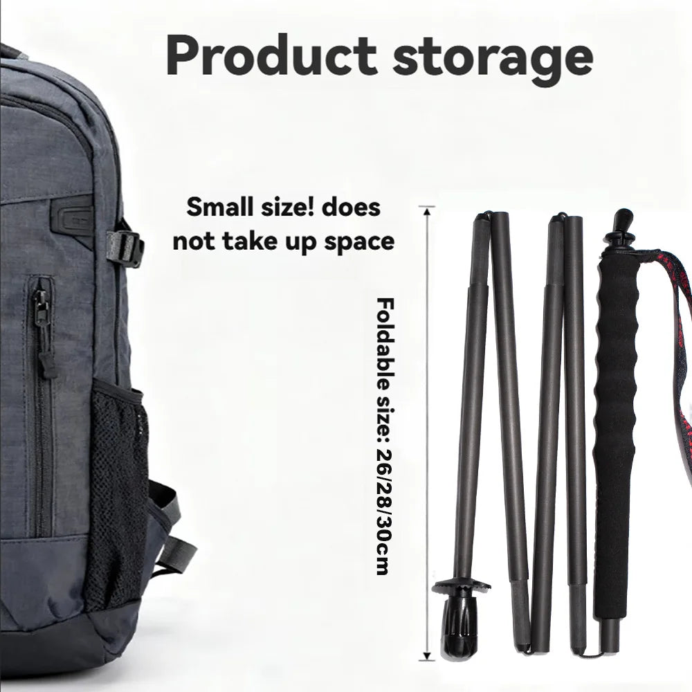 Folding Adjustable Trekking Pole for Hiking and Walking