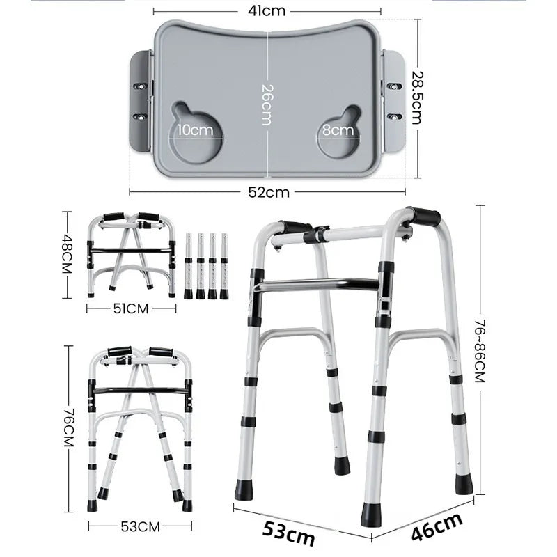 Metal Walking Aid Walker with Table