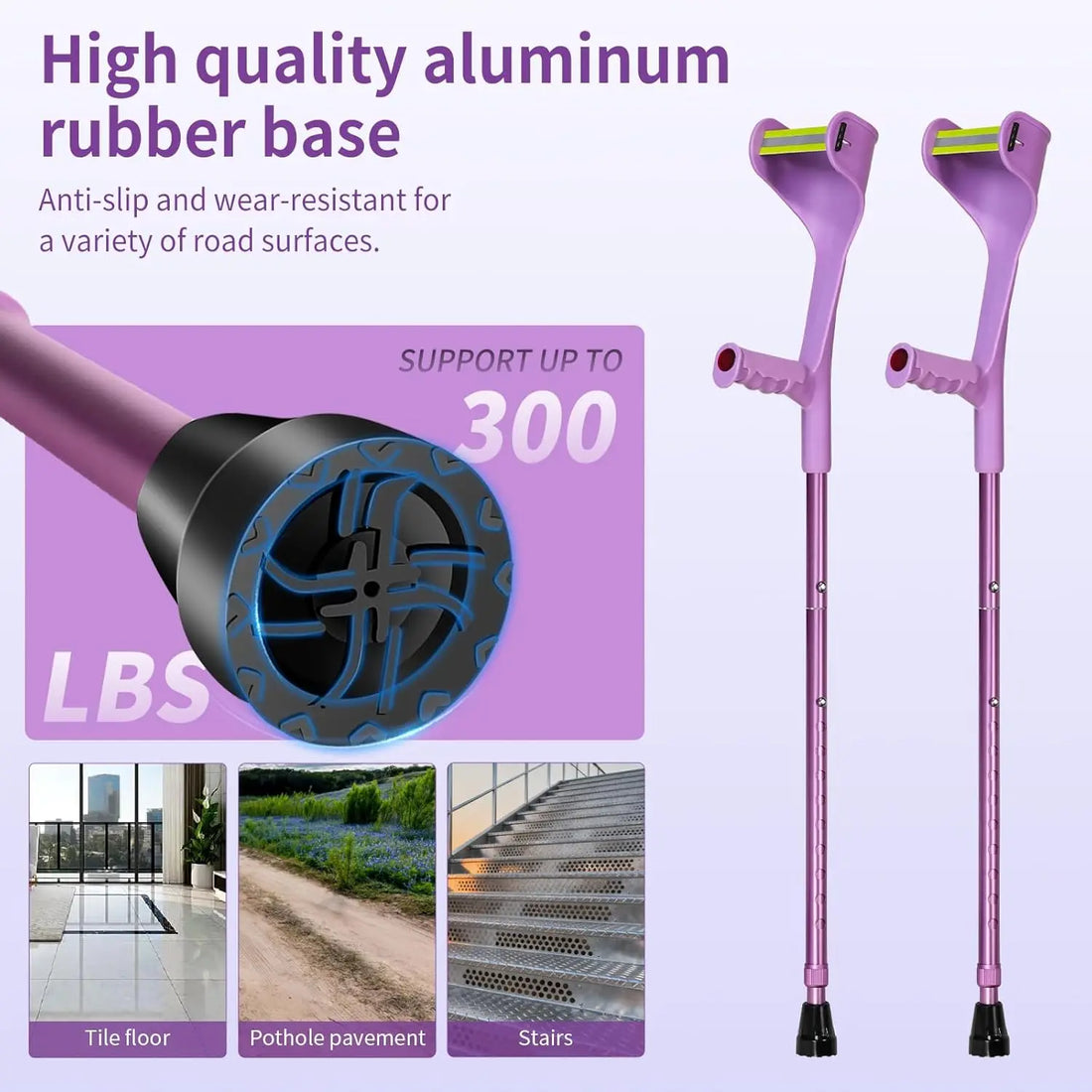 Lightweight Folding Forearm Crutch for Adults