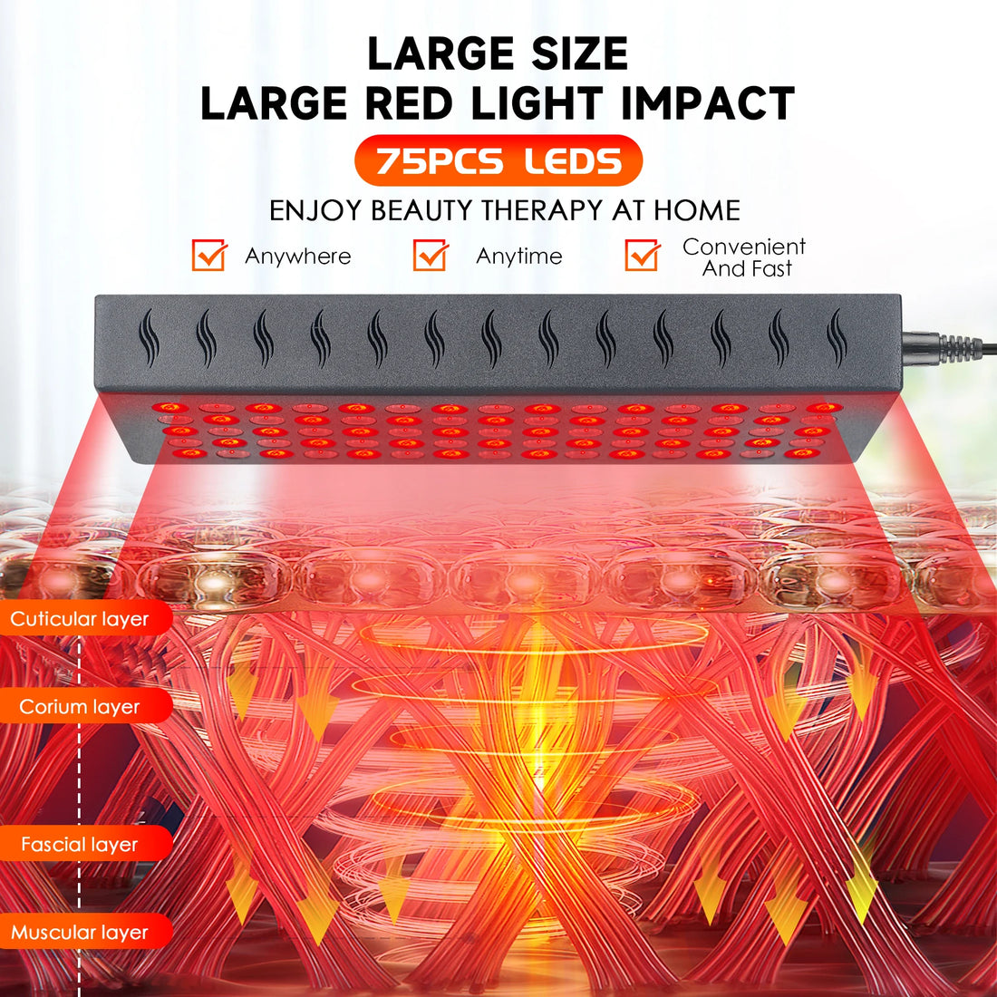 75-LED Red and Near-Infrared Light Panel