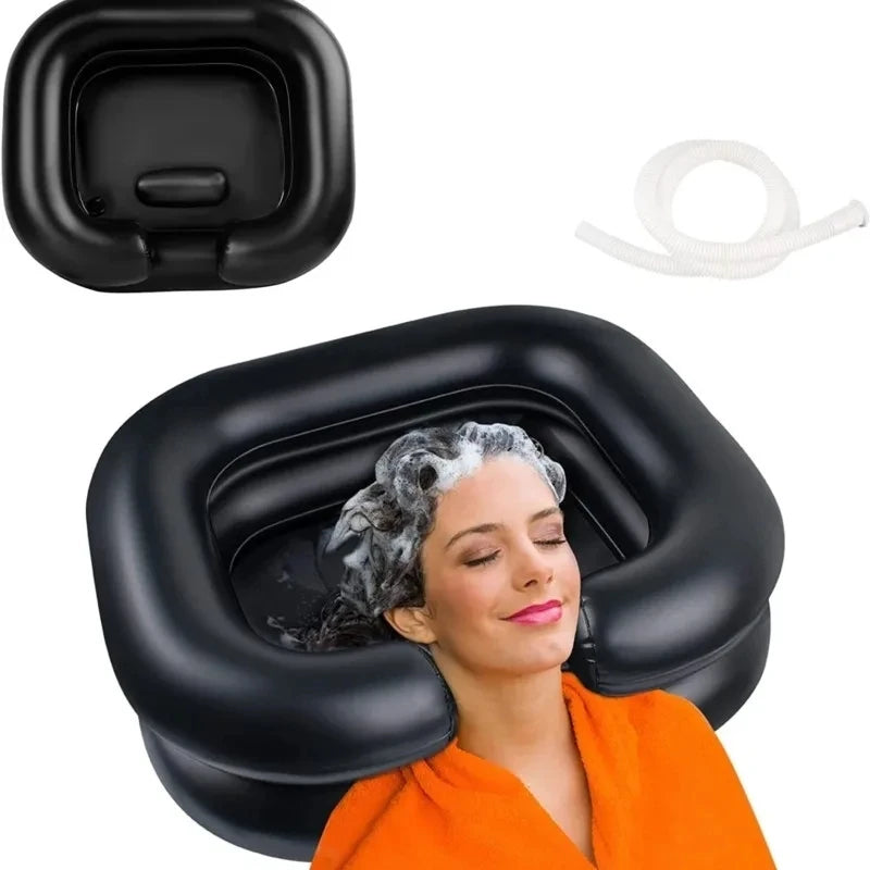 Inflatable Shampoo Basin with Drain Tube