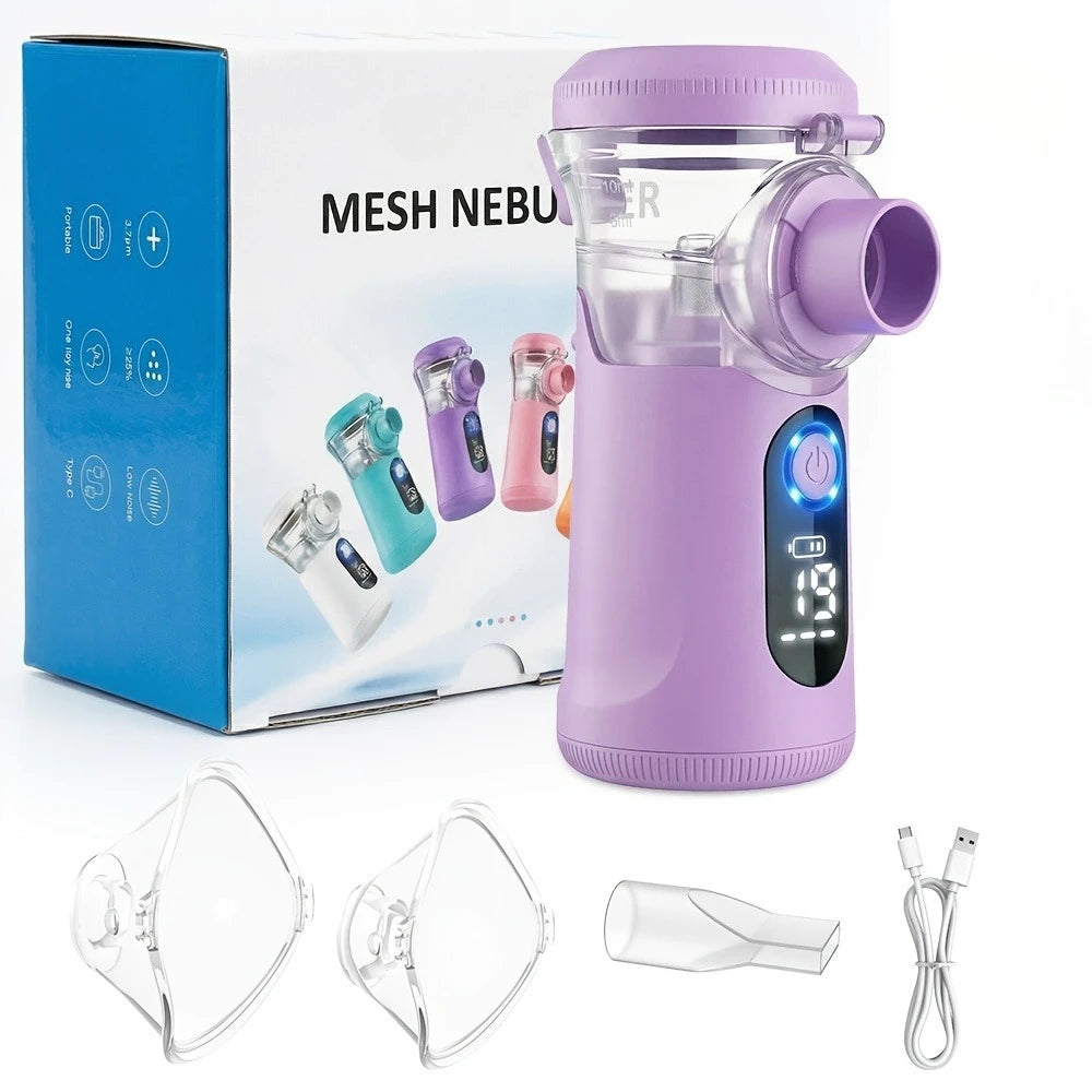 Portable Mesh Nebulizer with Adult and Child Accessories