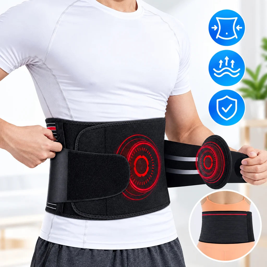 Adjustable Front-Wearing Hernia Belt with 2 Pads