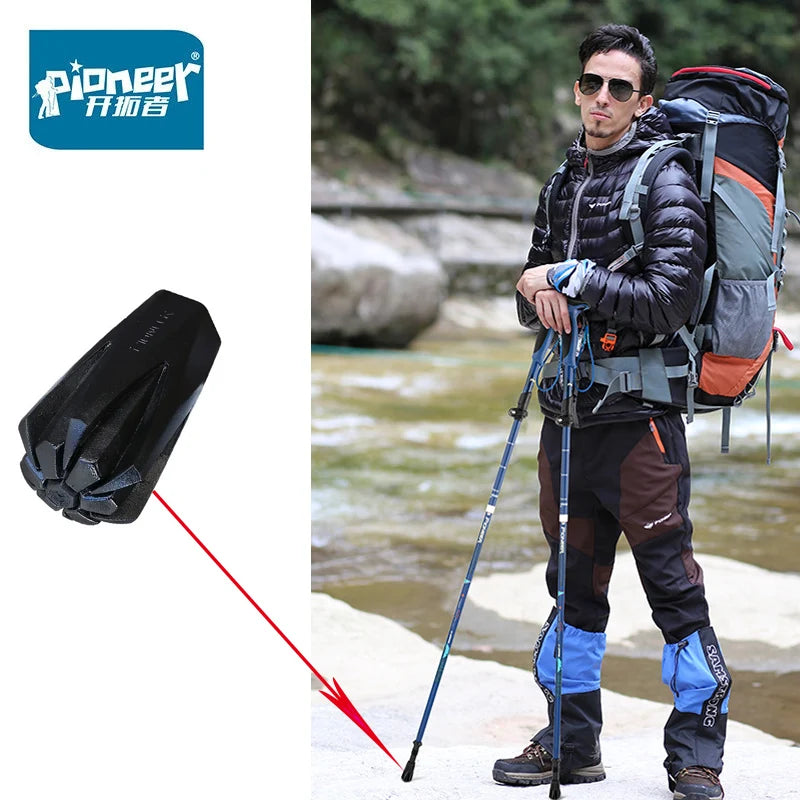Replacement Rubber Tips for Trekking Poles and Walking Canes, 4 Pcs