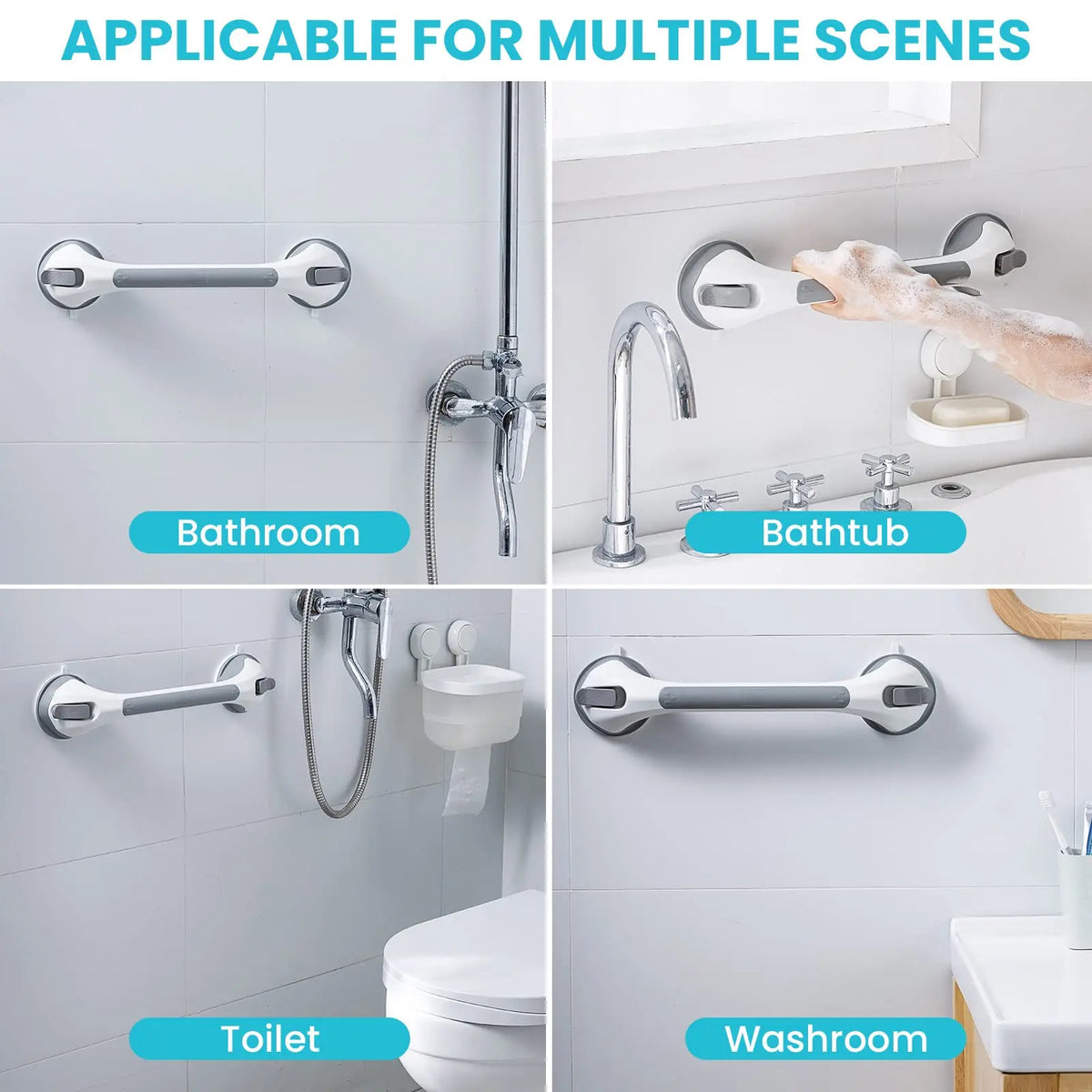 Medwell Suction Cup Shower Grab Bar