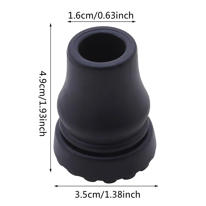 Anti-Slip Rubber Walking Stick Tips, 16–22mm