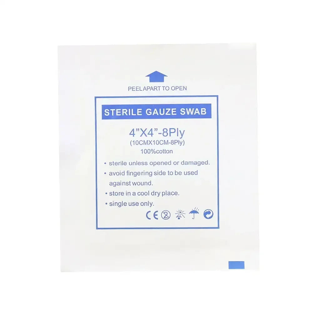 20-Piece 8-Layer Sterile Cotton Gauze Pads