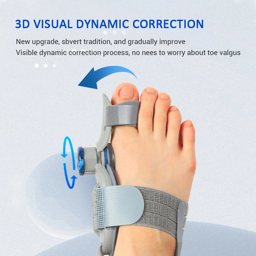 Adjustable Bunion Foot Adjuster with Rotatable Toe Separator