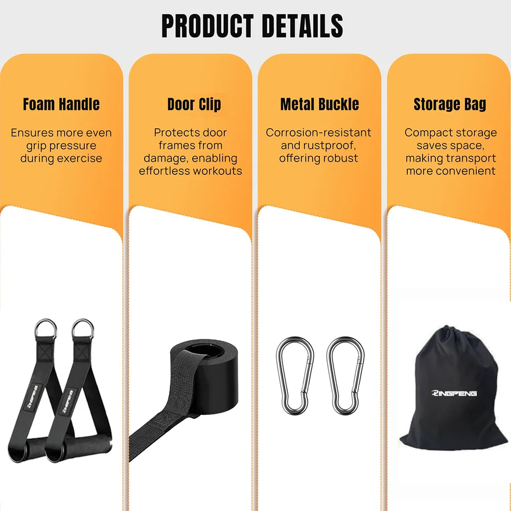 10-Piece Resistance Bands Set with Pull Straps