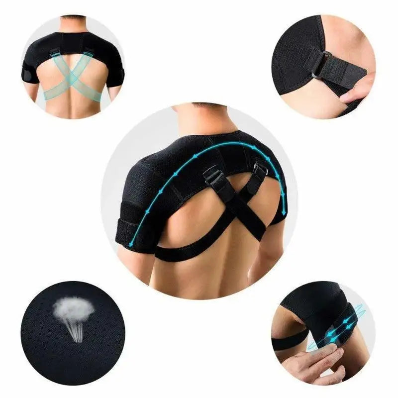 Adjustable Shoulder Support Brace with Cross Compression