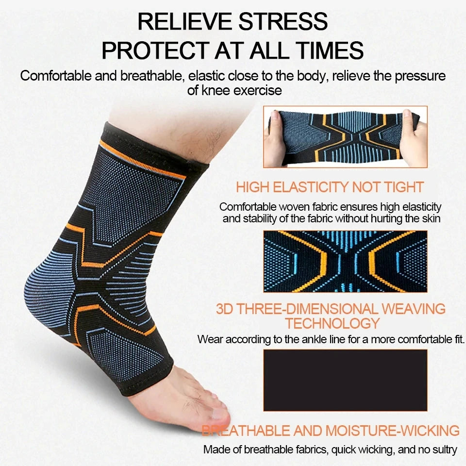 Medwell Elastic Knitted Ankle Support Brace for Sports