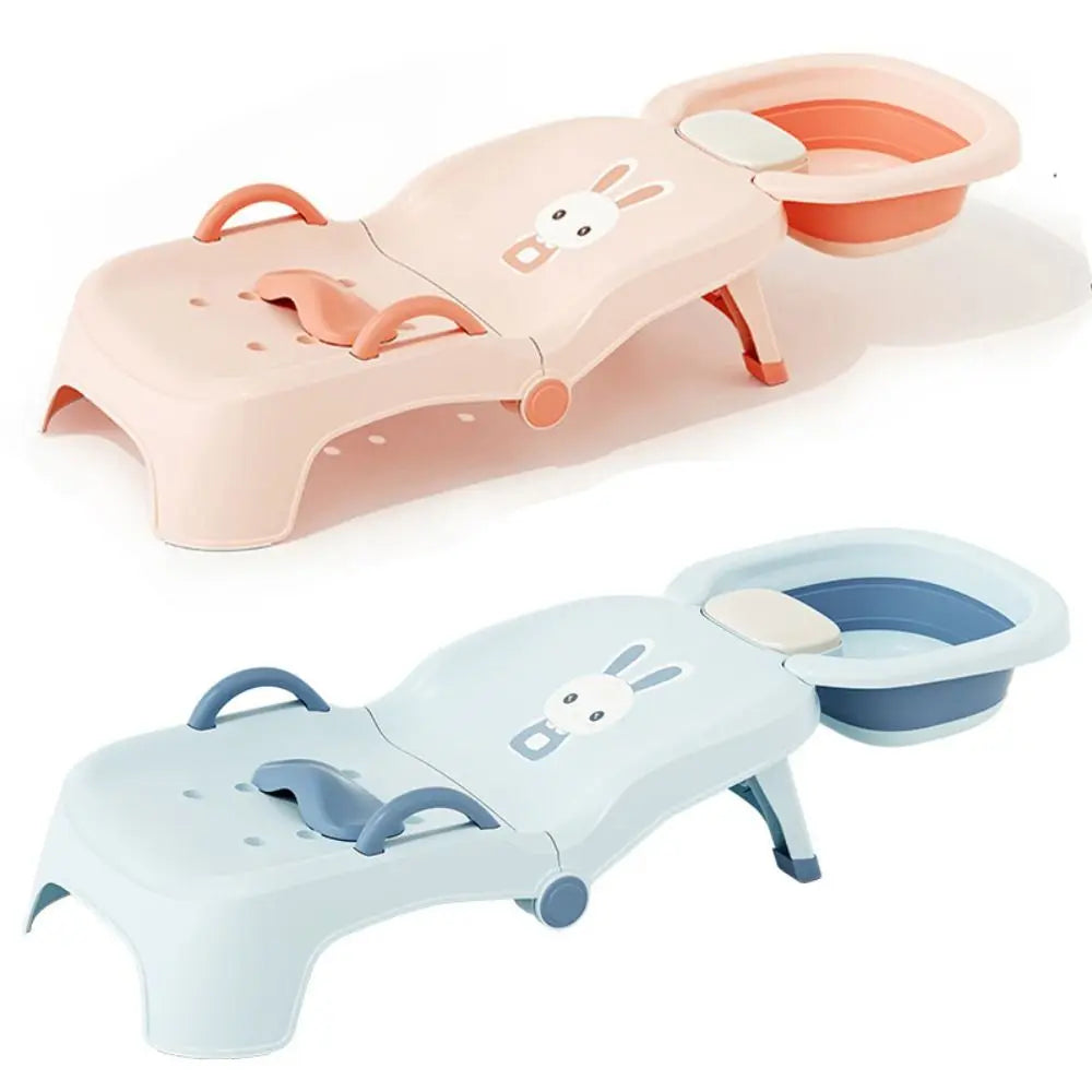 Foldable Children's Shampoo Chair with Basin