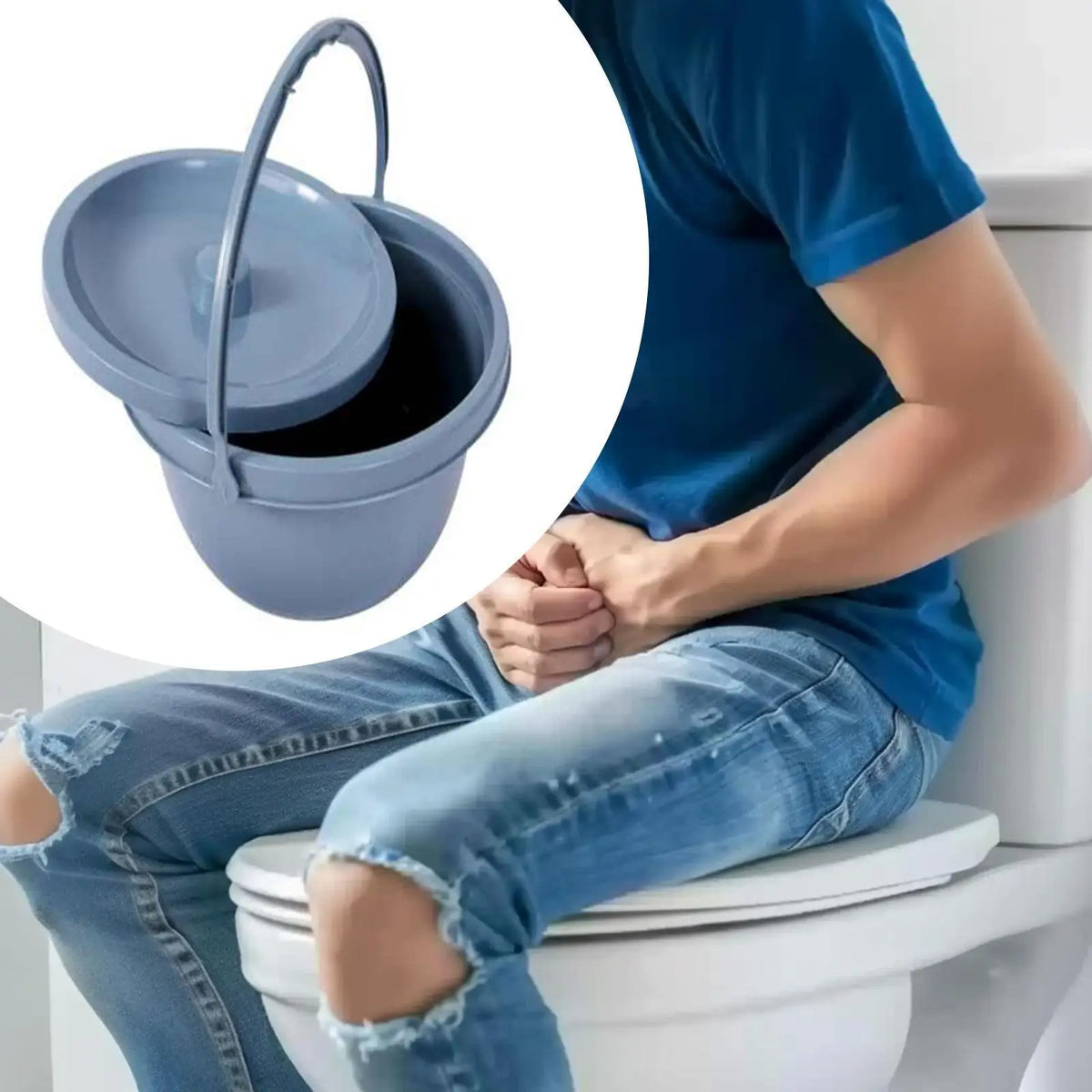 Portable Plastic Chamber Pot for Travel and Home