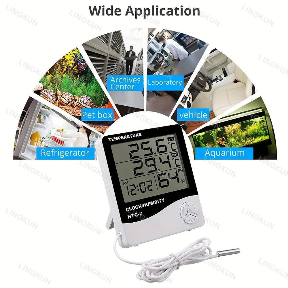 LCD Digital Thermometer and Hygrometer for Indoor Rooms
