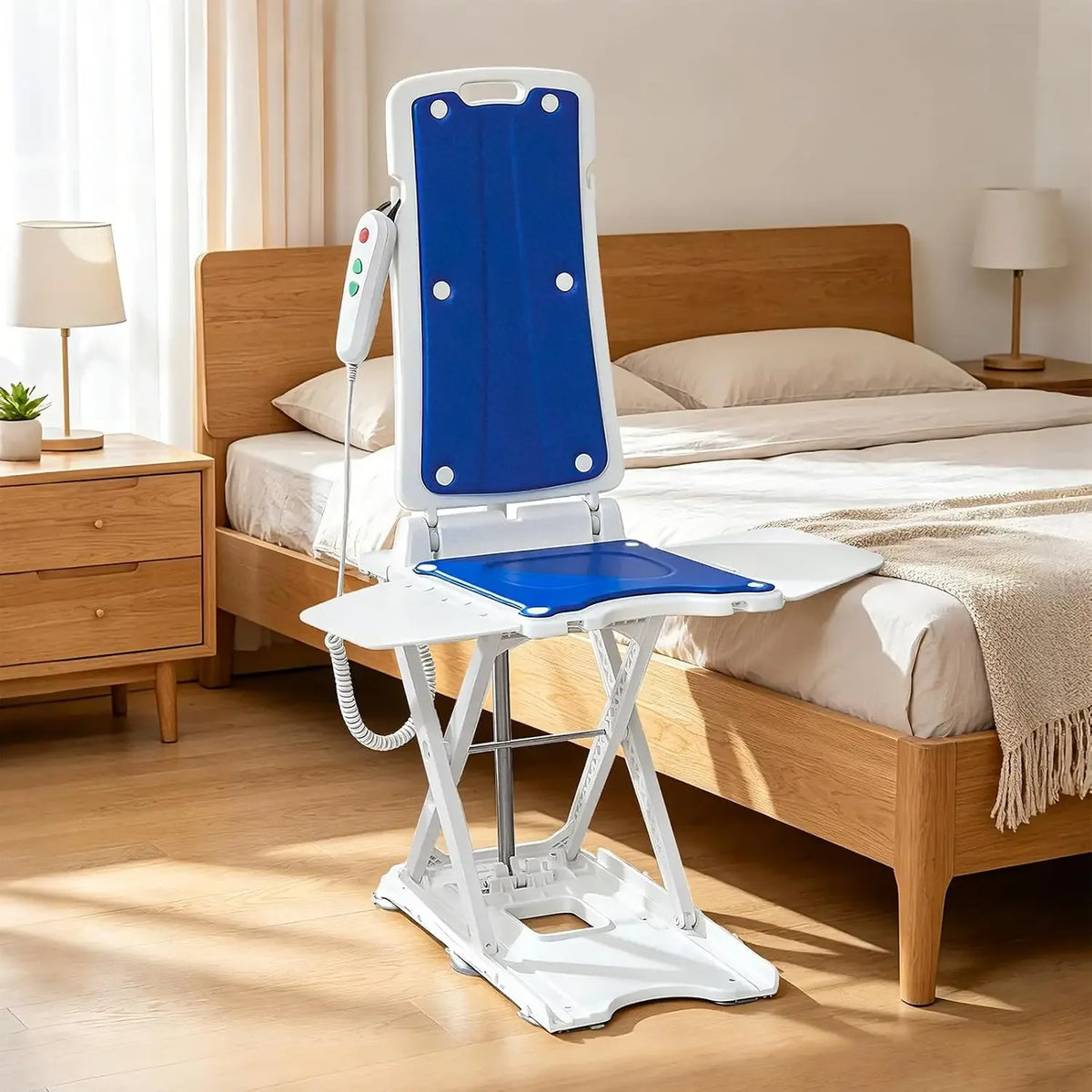 Electric Bath Lift Chair, IPX8 Waterproof, Foldable, Remote Control