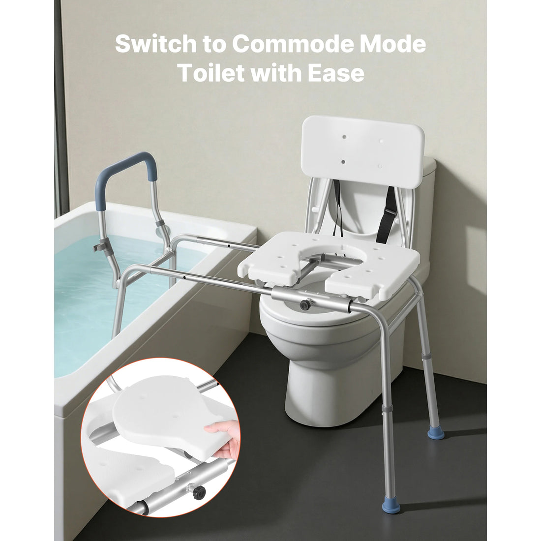 Sliding Shower Chair Tub Transfer Bench with Arms