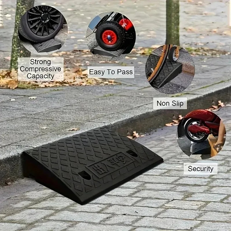 Portable Threshold Ramp 3-10 cm, Anti-Slip for Doorsteps and Curbs