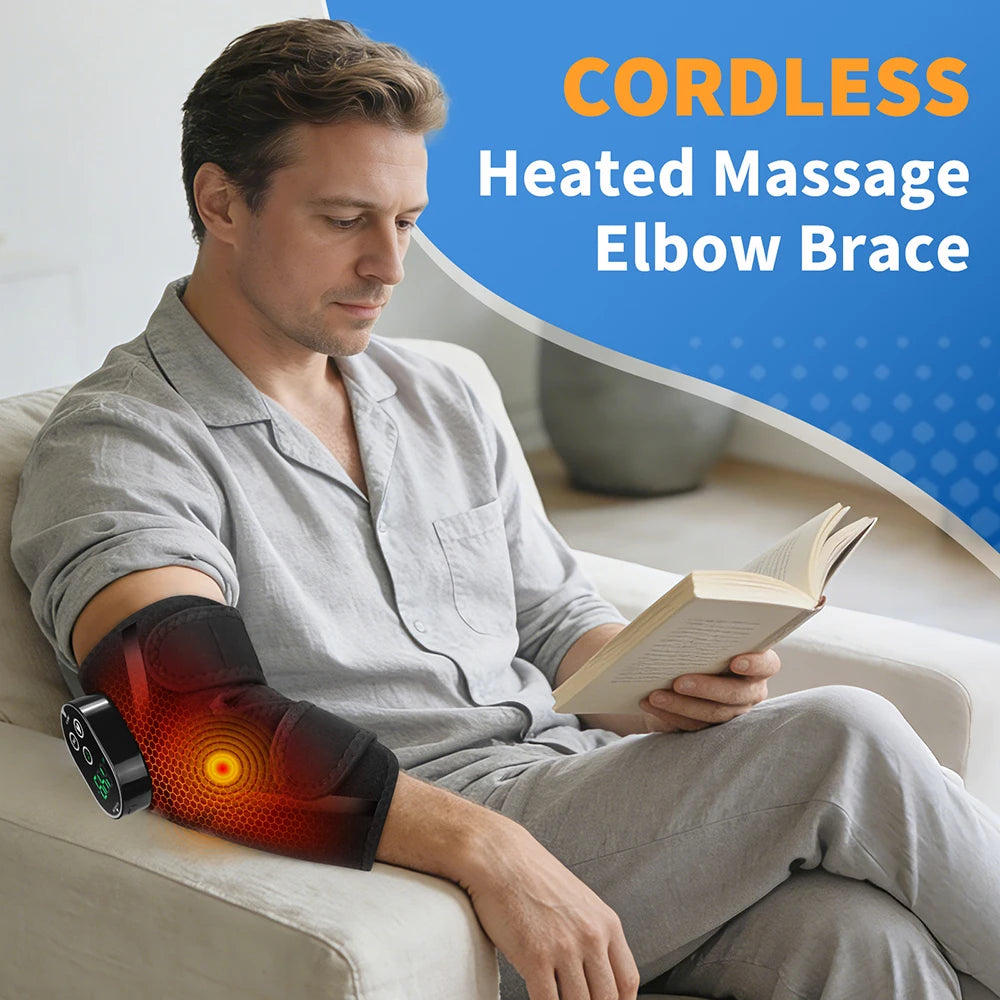 Cordless Heated Elbow Massage Brace with Vibration