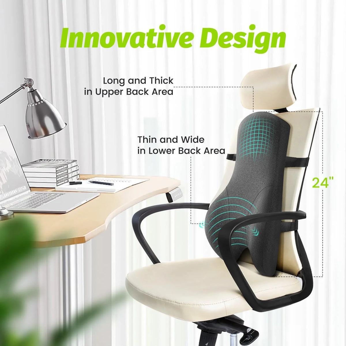 Memory Foam Lumbar Support Pillow for Chairs