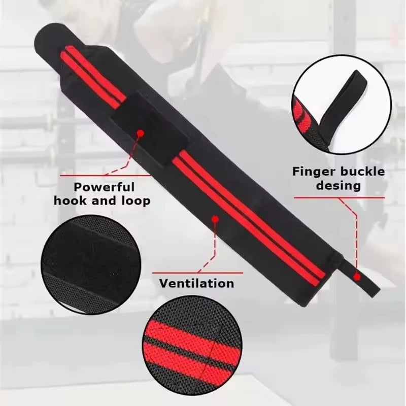 Adjustable Elastic Wrist Straps for Powerlifting, 1 Pair