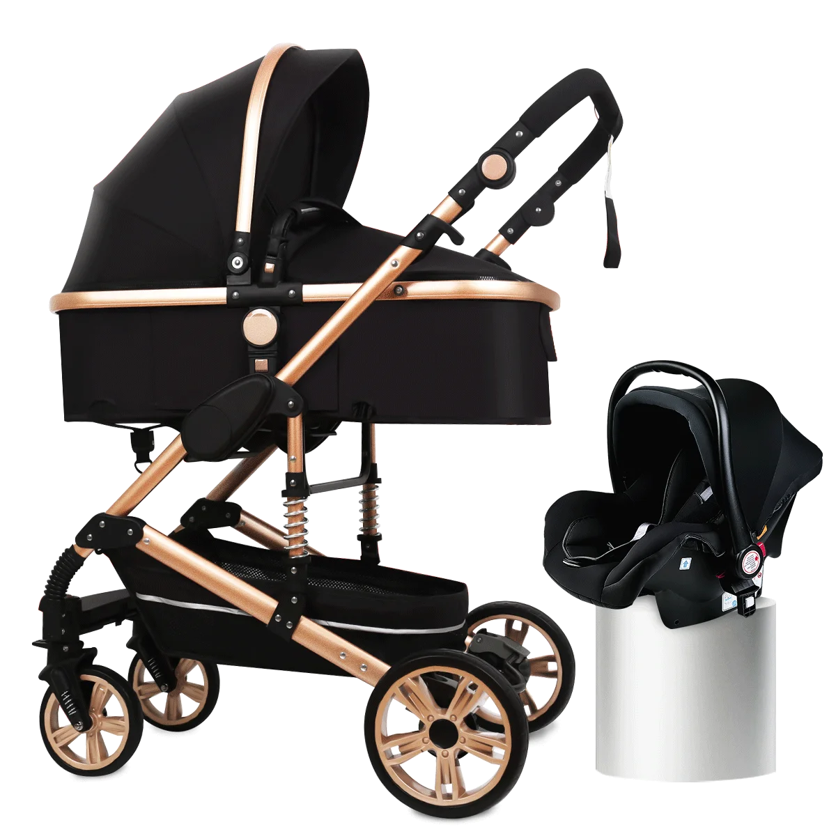 Foldable 3-in-1 Baby Stroller