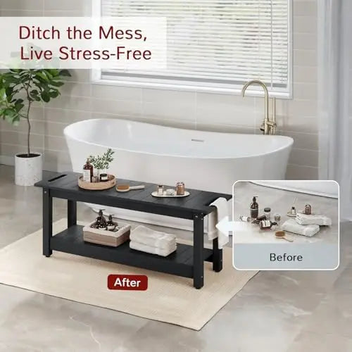 41-Inch Shower Bench with 400 lb Capacity