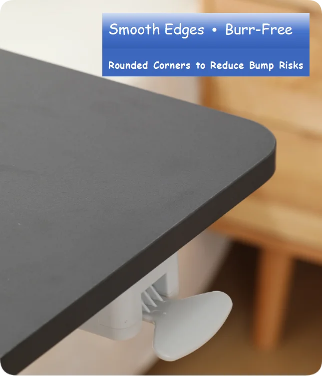 Height-Adjustable Overbed Table with Wheels