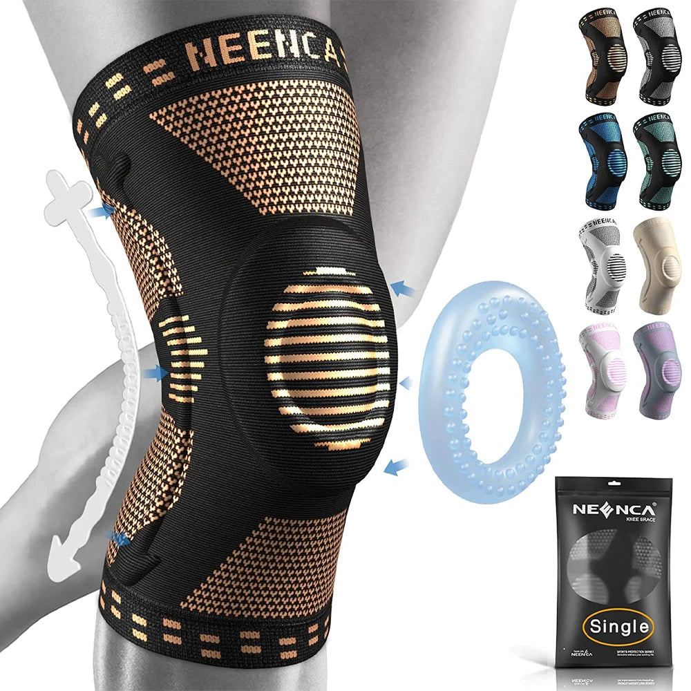 Knee Brace with Patella Gel Pad and Side Stabilizers