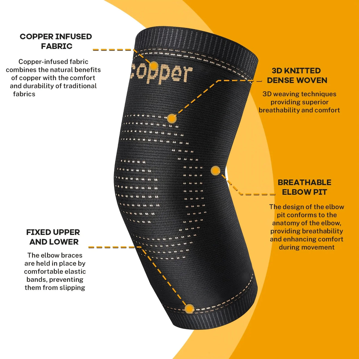 Elbow Compression Sleeves, 2-Piece Set