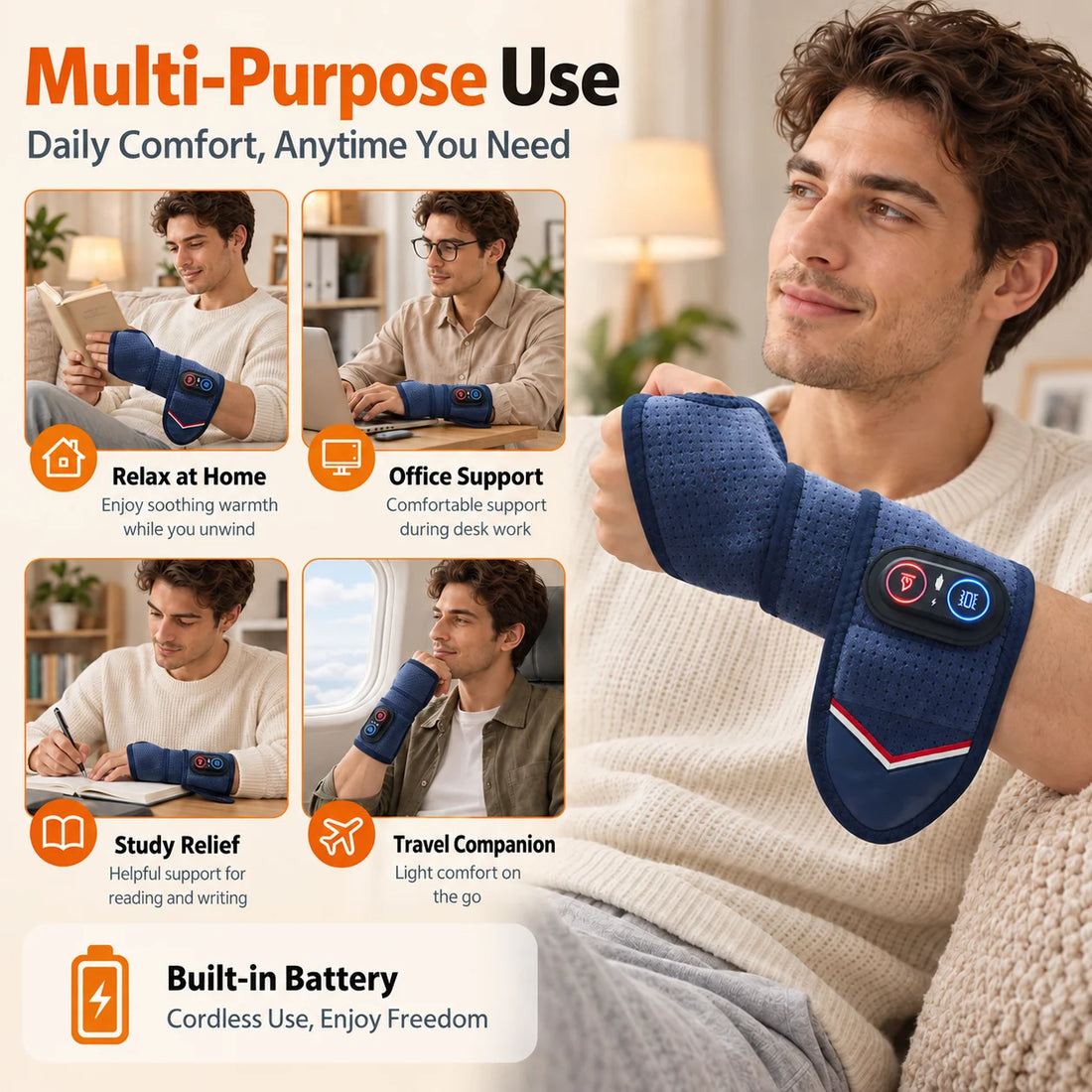 Rechargeable Hand and Wrist Heating Wrap