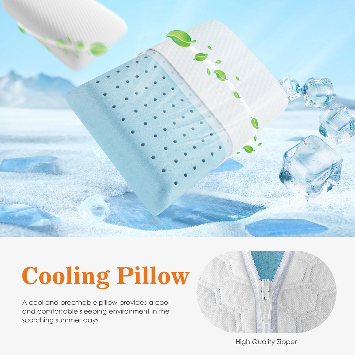2-Piece Memory Foam Neck Pillow Set