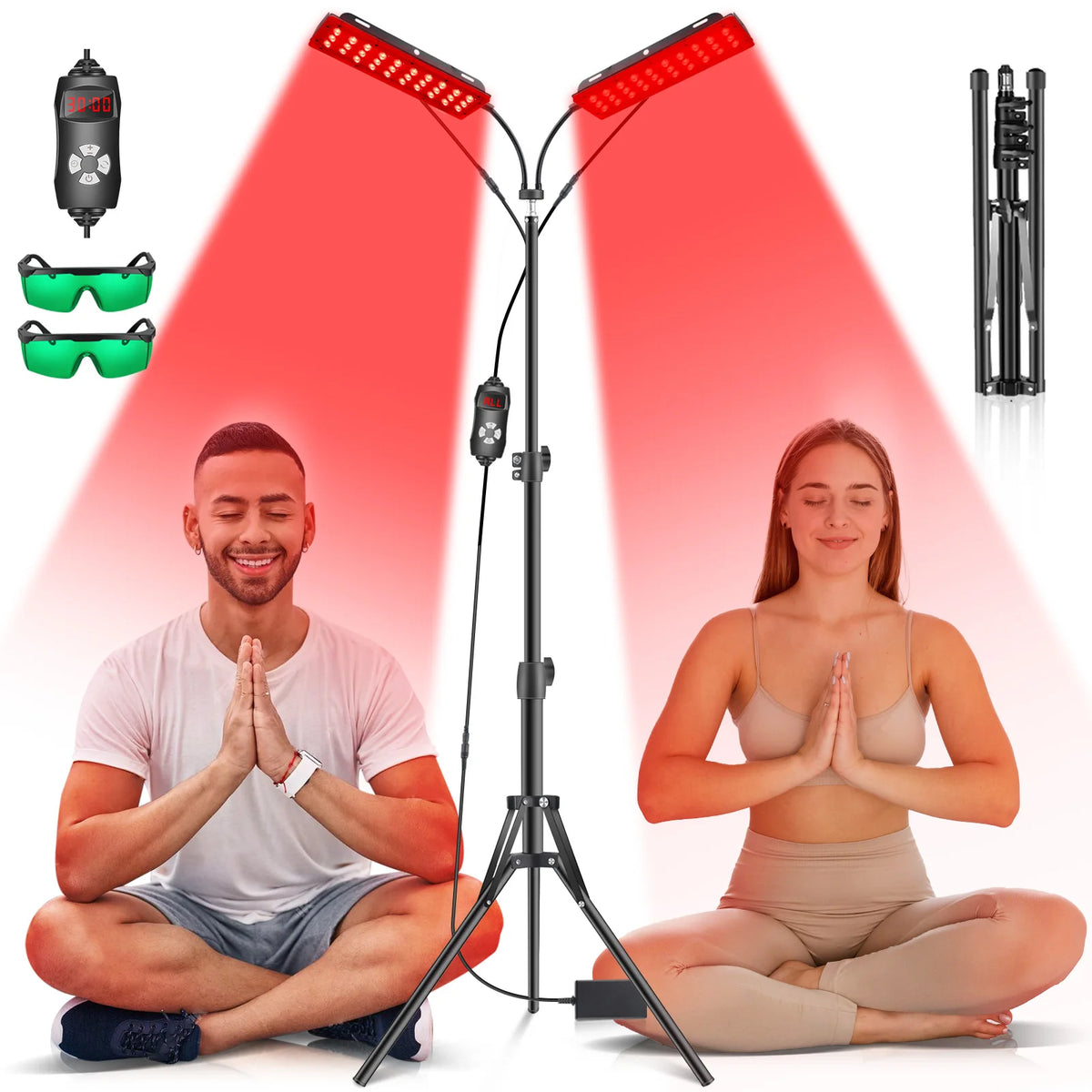 Red Light Therapy Panel with 660nm and 850nm LEDs