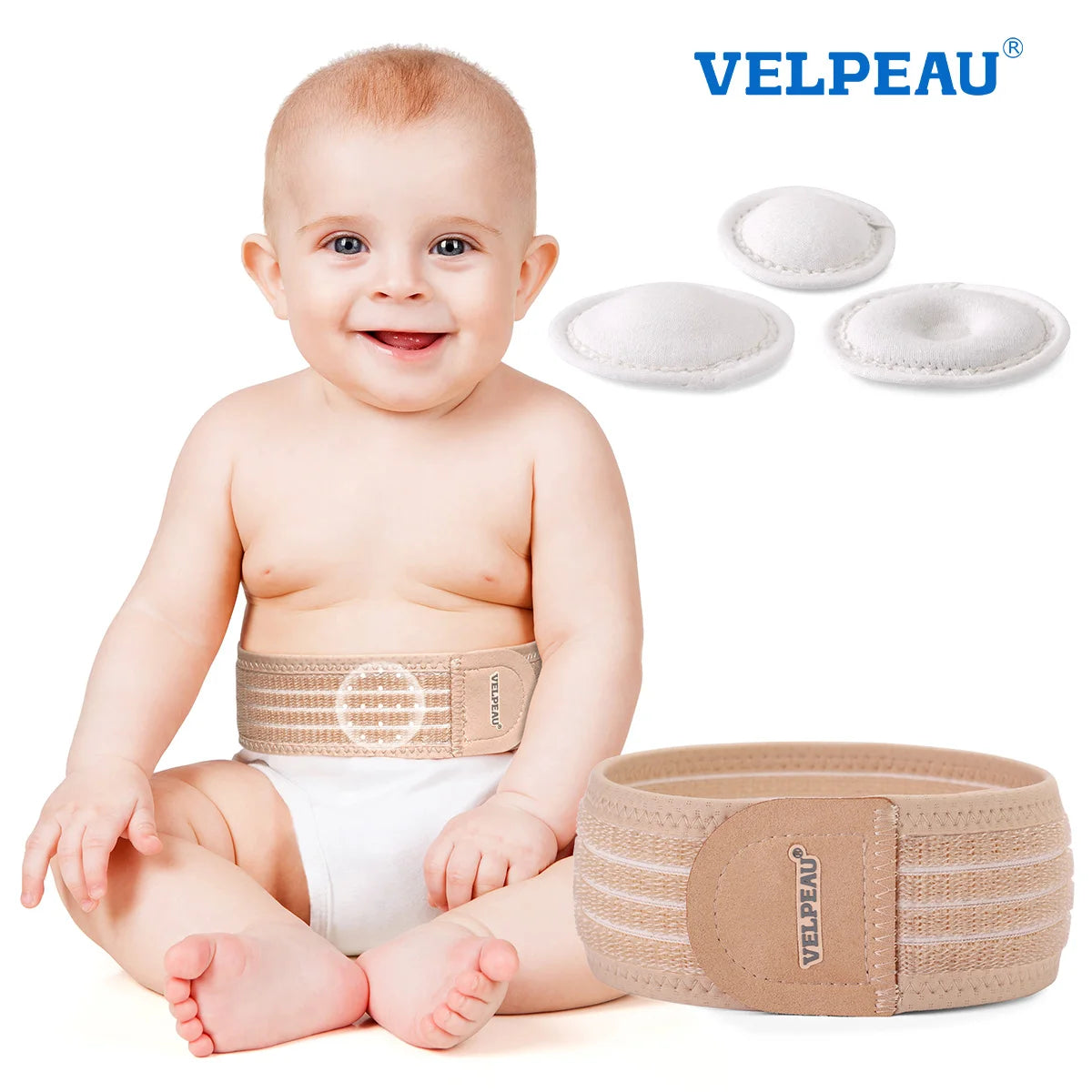 Infant Umbilical Hernia Belt with 3 Pads