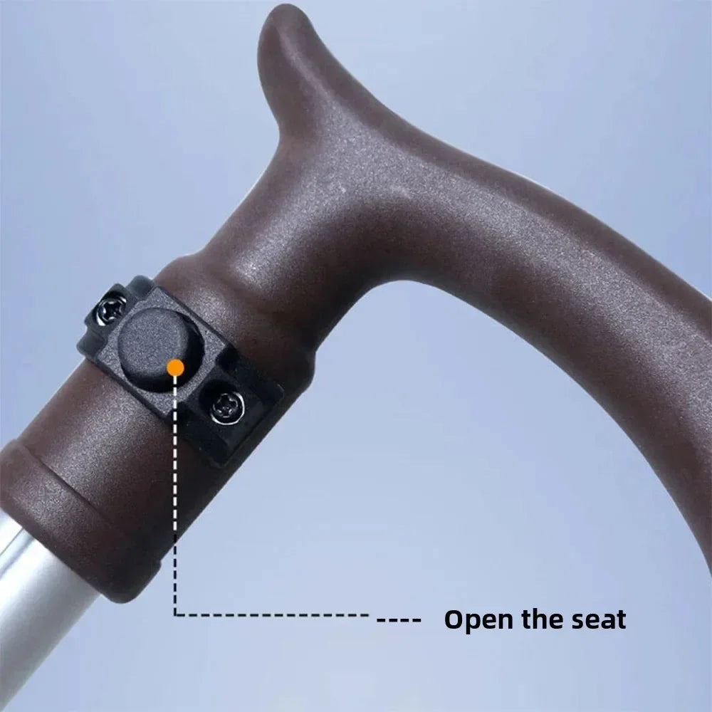 Foldable Walking Cane with Seat