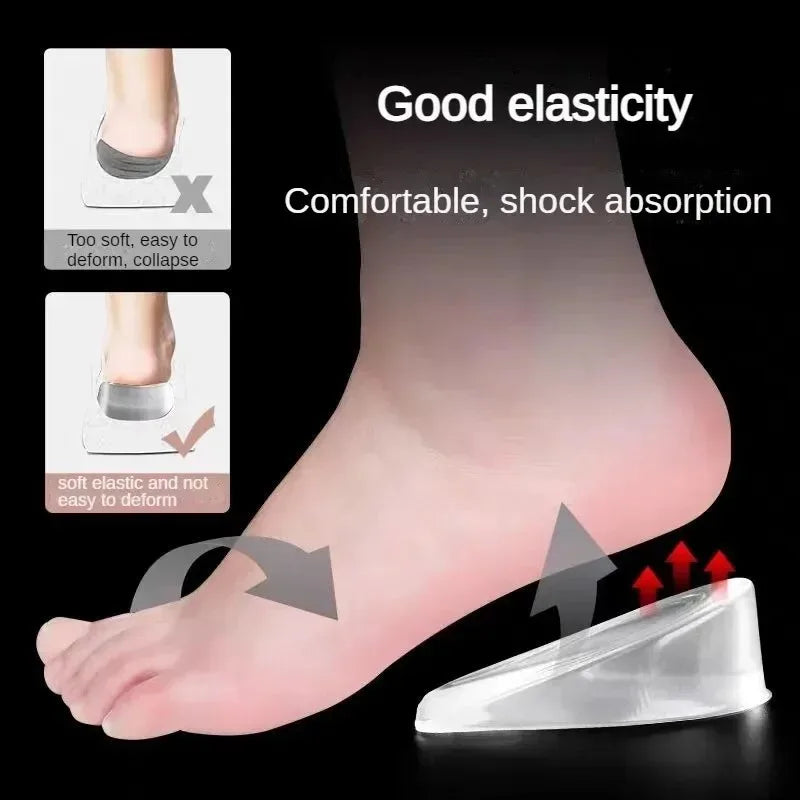 Transparent Gel Heel Lifts, 1 cm or 3 cm