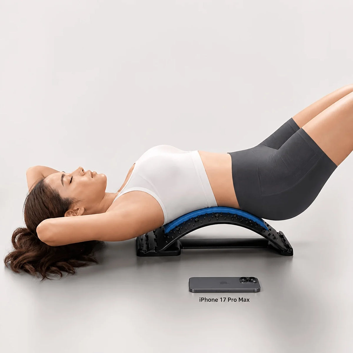 4-Level Adjustable Back Stretcher with Massage and Grip Handles