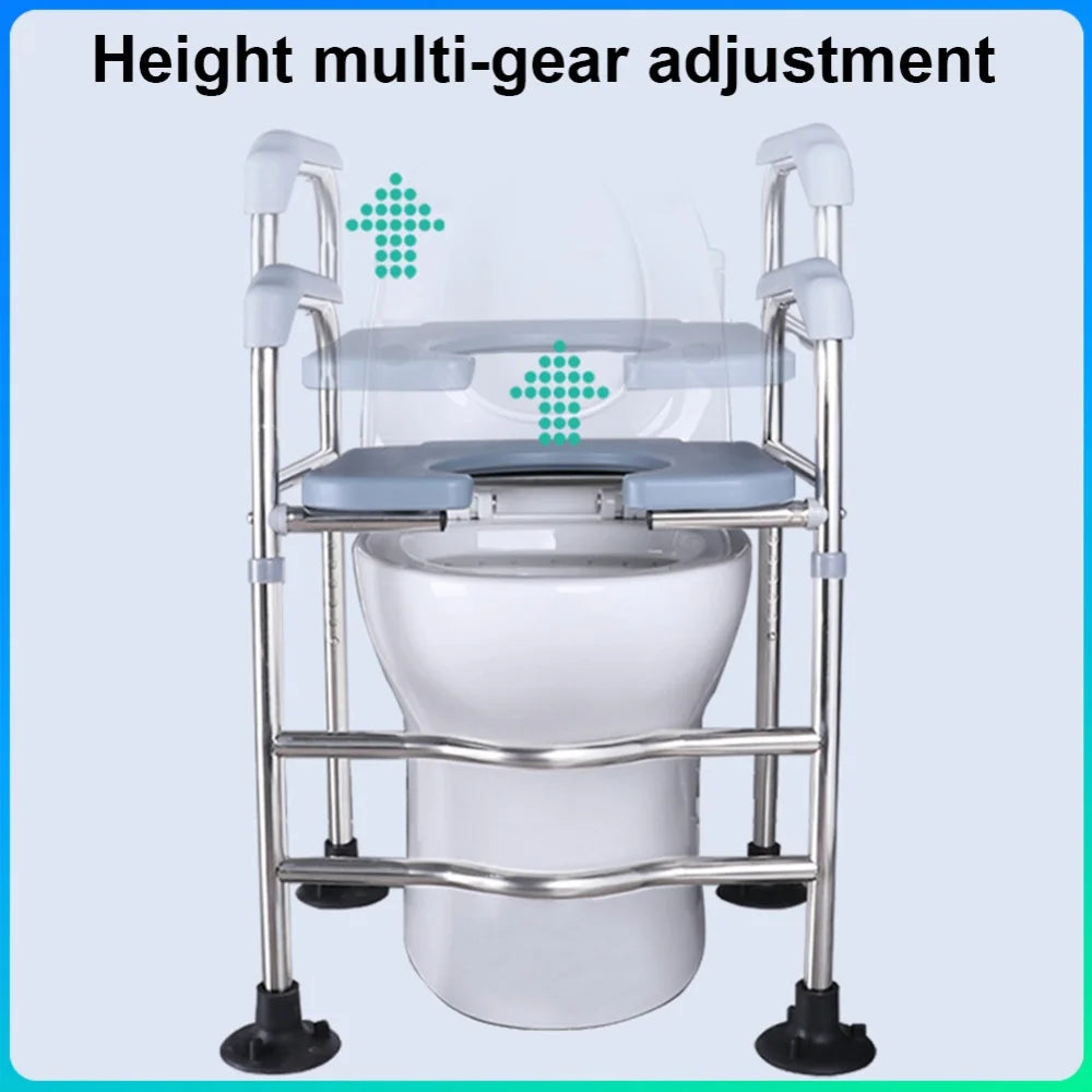 Raised Toilet Seat with Armrests