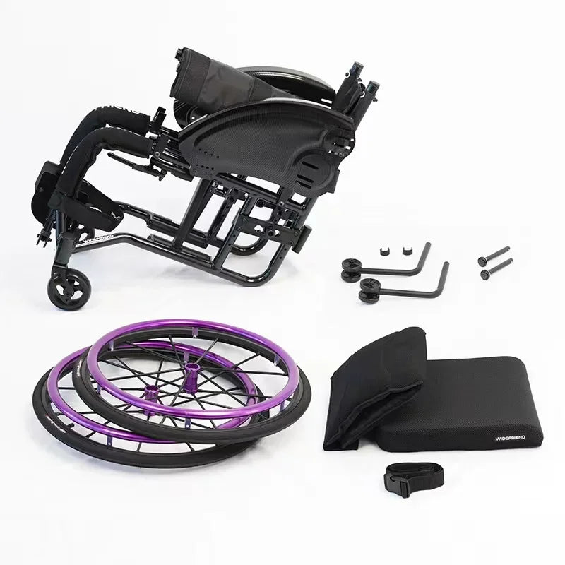 Foldable 24-Inch Manual Wheelchair