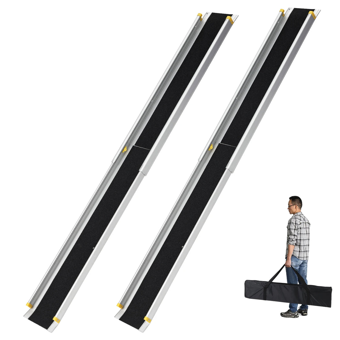 8 ft Telescoping Wheelchair Ramps for Steps